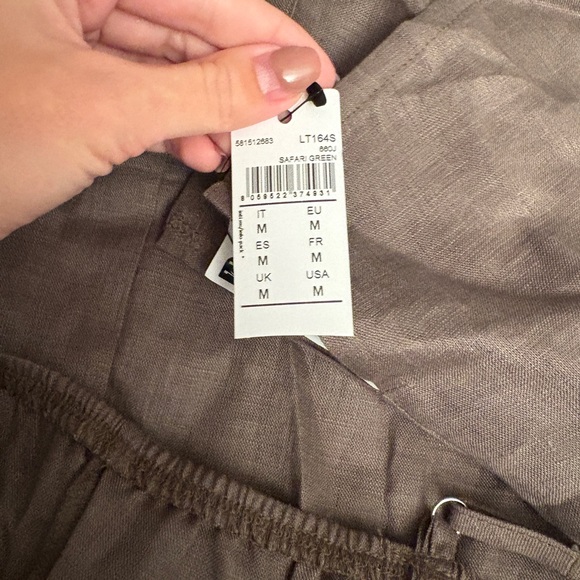 NWT Intimissimi Pure Linen Top in Safari Green - Picture 8 of 9